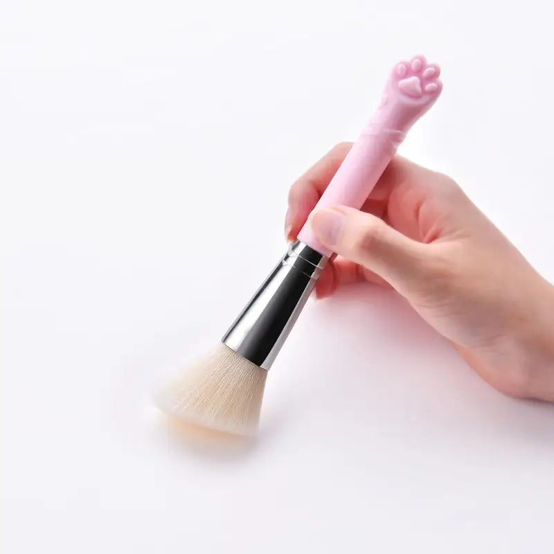 10 Pcs Cat Claw Shape Makeup Brushes Set for Face Eye Contour Blush Powder