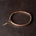 Unisex Copper Bracelet Viking Hammered Metal Jewelry Retro Oxidized Street Style Gift