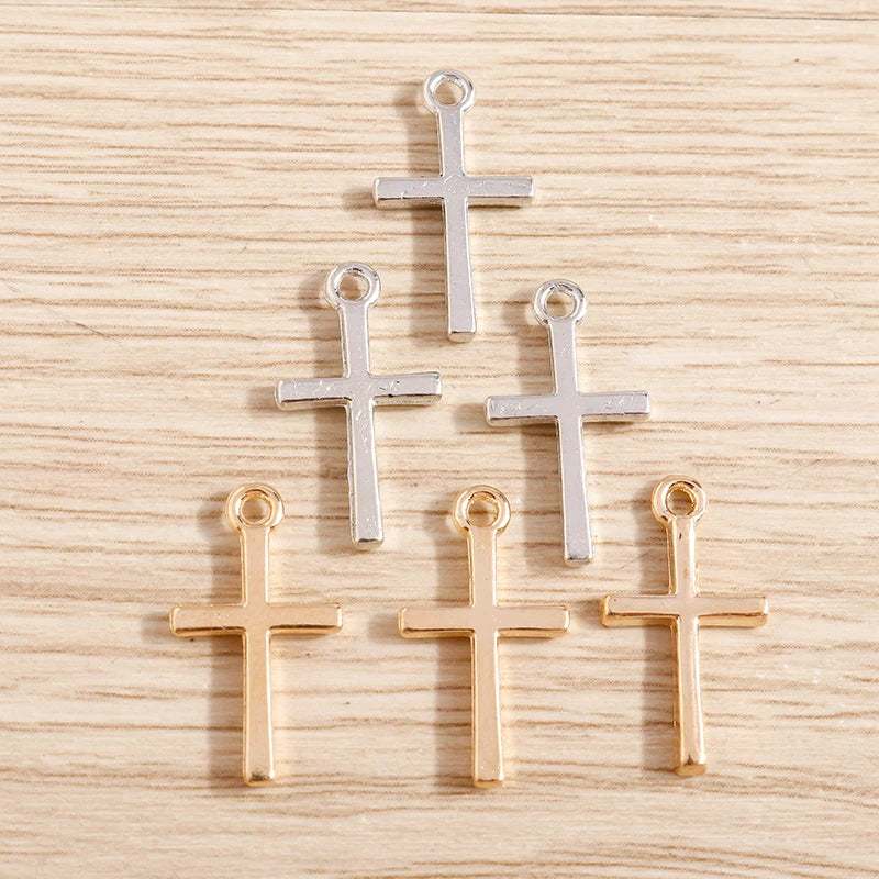 80pcs Small Cross Charms Pendants for Jewelry Making DIY Earrings & Necklaces