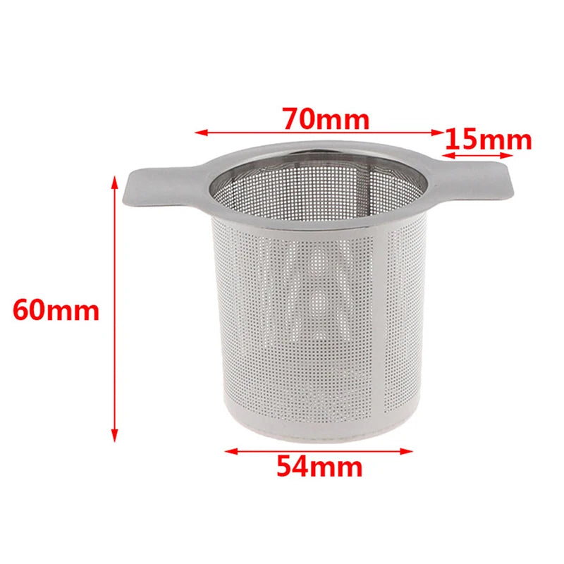 Stainless Steel Tea Strainer Filter Sieve for Leaf Tea & Spices - 2 Sizes