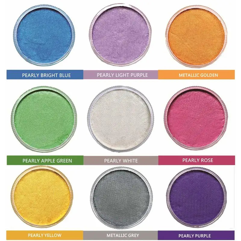 Water-Based Pearly Face & Body Paint for Halloween & Cosplay - Shimmery & Safe