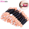 100 Pcs Makeup Sponges Eyeshadow Applicators Mini Tools Bulk Portable