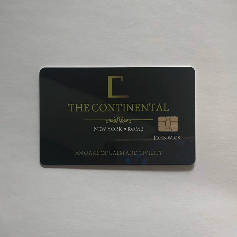 Cosplay Card Set - John Wick Continental Hotel Prop 2 Pcs for Costume