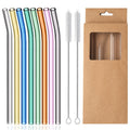 Reusable Glass Drinking Straws - Eco-Friendly, Heat-Resistant, 8mm Diameter