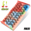 Reusable 3D Mink Lashes - Fluffy, Wispy, Natural Long Eye Makeup