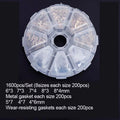 Mixed Gasket Repair Kit - Metal & Wear-Resisting Gaskets in 8 Sizes, 400/800/1600 pcs