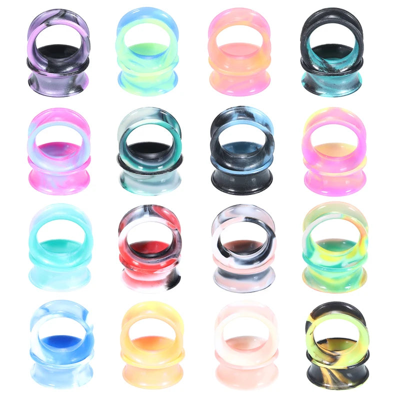 Silicone Ear Gauge Plugs Tunnel Flesh Stretchers 3-25MM 32PCS Piercing Kit