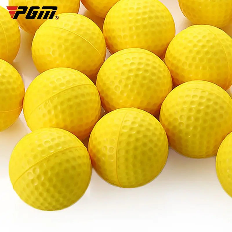 Set of 10 Yellow Foam Golf Balls for Indoor and Outdoor Practice