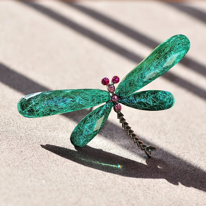 Vintage Dragonfly Brooch Pin for Women Insect Animal Jewelry