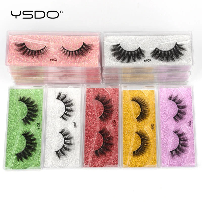 False Eyelashes in Bulk - 4/10/50/100 Pairs Natural Mink Makeup Lashes