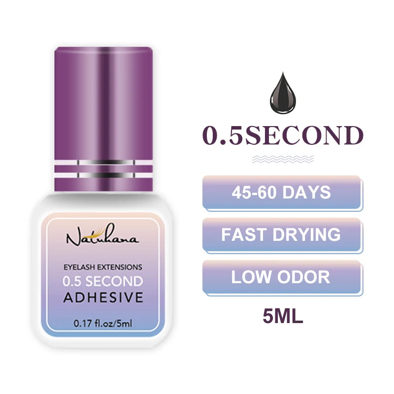 Professional Eyelash Extension Glue - Fast Dry, Sensitive, Strong Adhesive for False Lashes