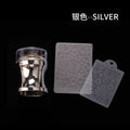 Transparent Silicone Nail Art Stamp Kit for French Manicure & Gel Polish