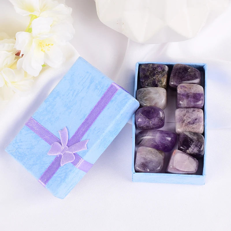 Natural Tumbled Stones Set for Chakra Healing - Assorted Rock & Quartz Beads 15-20mm