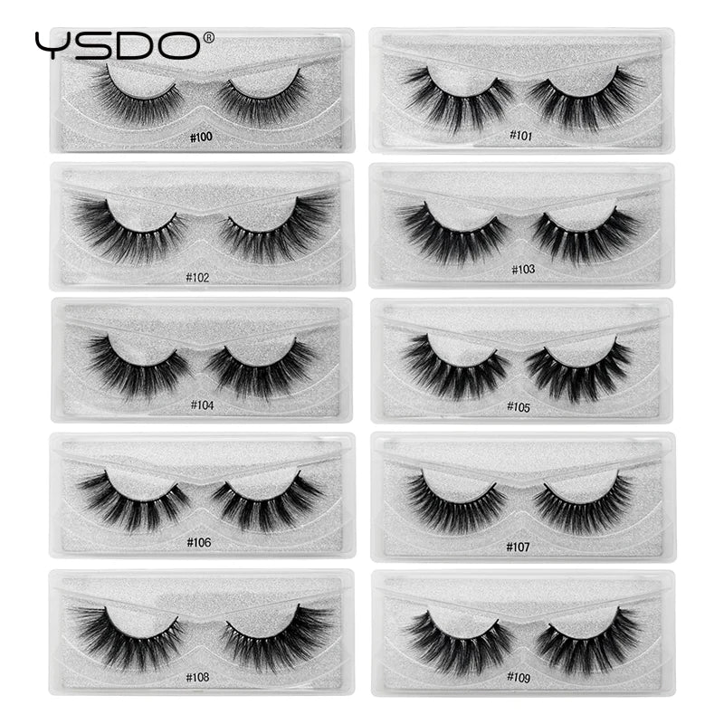 False Eyelashes Bulk Pack - Fluffy 3D Mink Style in Various Colors