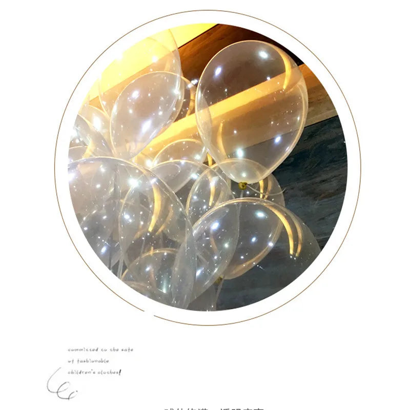 Transparent Latex Balloons for Birthday Party Baby Shower Wedding Decorations - 5/10/12 Inch