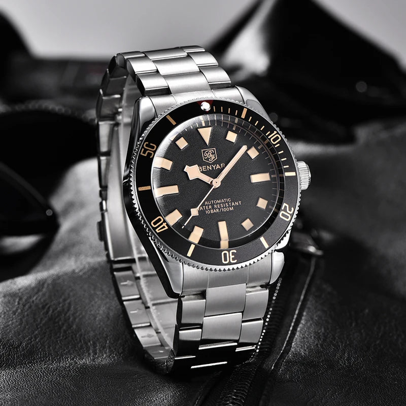 Men's Mechanical Automatic Sport Watch 50M Waterproof Stainless Steel Luminous