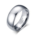 Men Women Tungsten Carbide Wedding Ring 2mm 4mm 6mm 8mm Simple Polished Band
