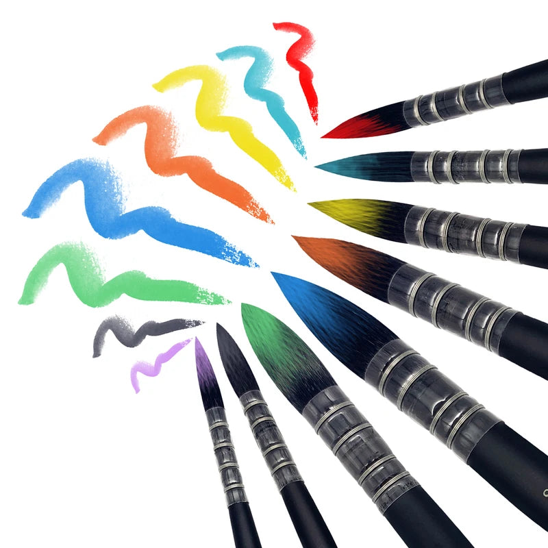 Watercolor Paint Brush Set - Artist Hand Painting Brushes for Gouache & Watercolor