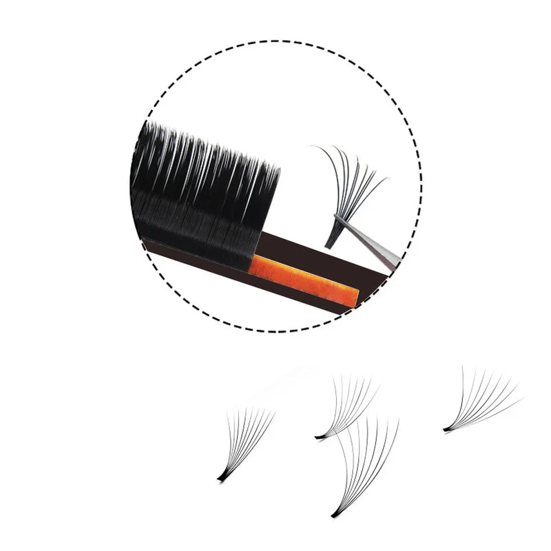 Mega Volume False Eyelashes Extension Kit - Auto Flowering Rapid Bloom Fans