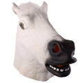 Horse Head Mask Latex Creepy Animal Costume Halloween Party Decor
