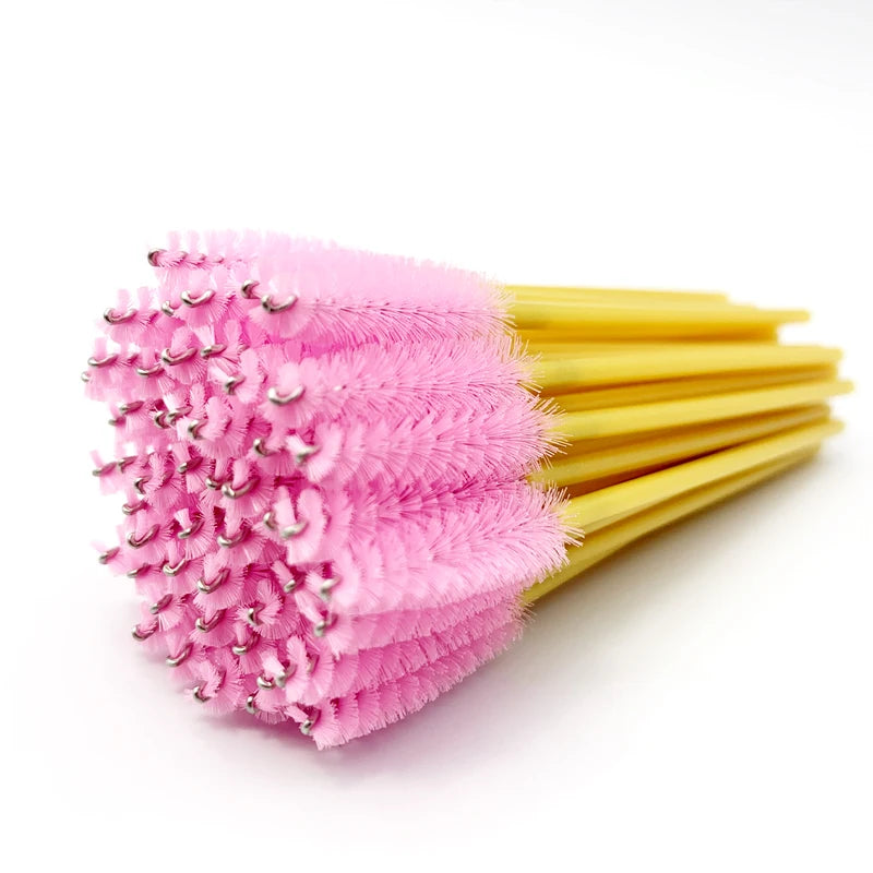 Disposable Eyelash Brush Set - 50 Makeup Applicator Wands for Eyelashes & Eyebrows