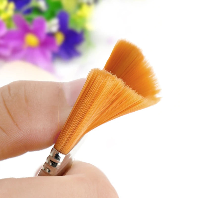 Wood Handle Paint Brushes Set - 4 Nylon Oil & Watercolor Art Brushes
