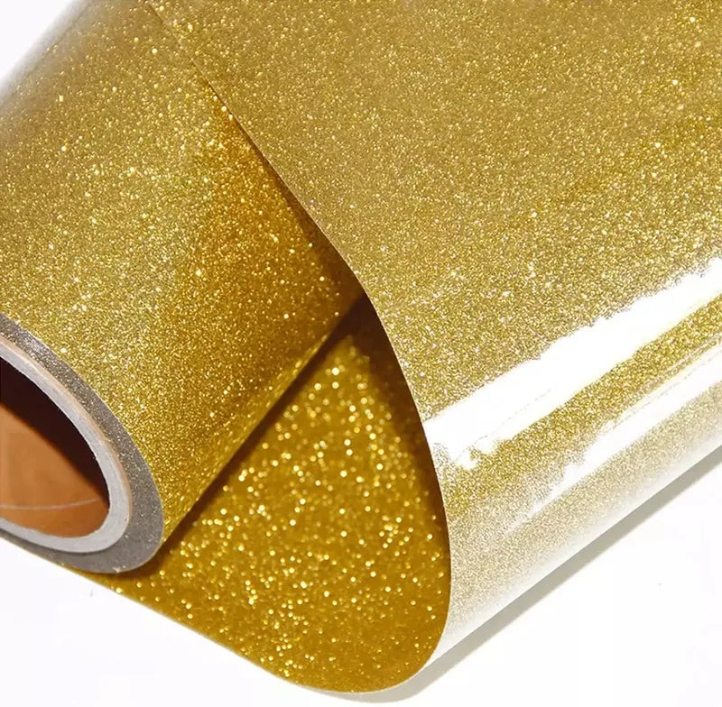 Heat Transfer Glitter Vinyl Sheet for Clothing and Fabric 12x10 Inch - Easy Cut, High Elastic HTV