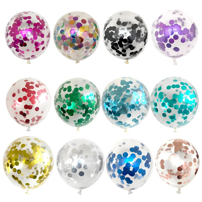 Confetti Balloons Set - Latex Helium Party Decorations for Weddings & Birthdays