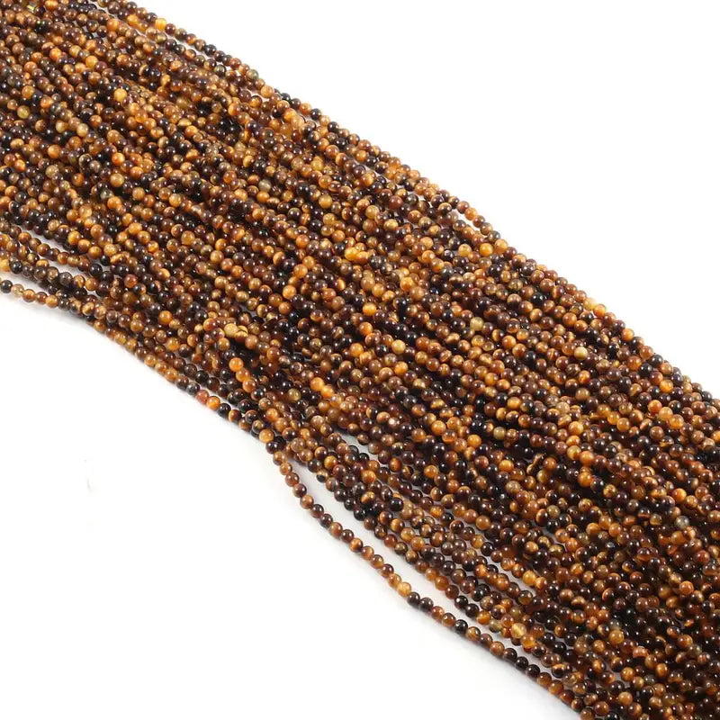 Natural Stone Beads for Jewelry Making - Tiger Eye 2mm & 3mm Beads