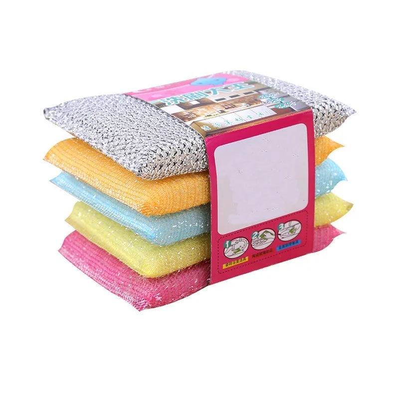 4/8pcs Kitchen Cleaning Sponges with Anti-Microbial Coating - Household Dish Scrubbers