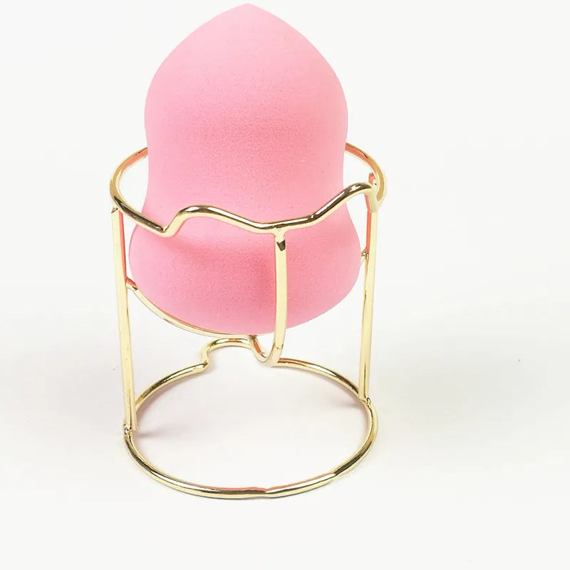 Makeup Sponge Organizer with Gourd Powder Puffs and Metal Rack - 14pcs