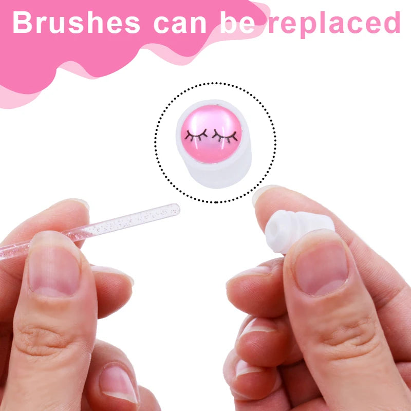 20Pcs Dust-Proof Reusable Eyelash Brush Tube Set with Replaceable Mascara Wands