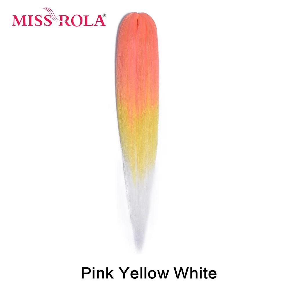 Synthetic Hair Extensions 26 Inches Pink Blonde Twist Jumbo Braid Bulk