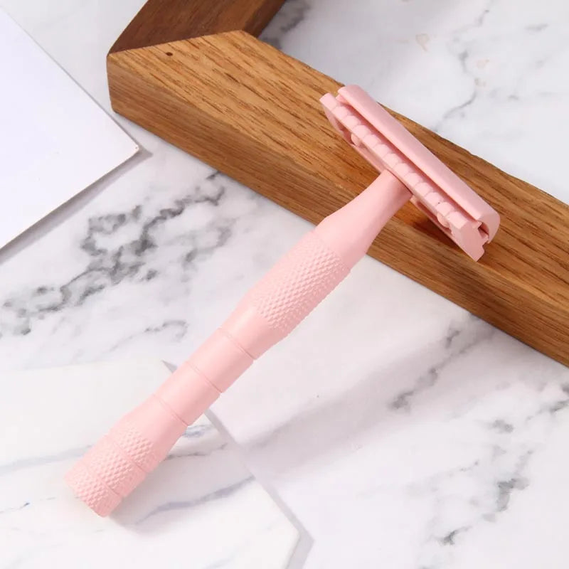Pink Lady Safety Razor for Women & Men, Zinc Alloy Handle, Classic Shaving Tool