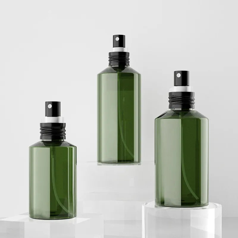 Portable Refillable Spray Bottle 50ML 100ML 150ML 200ML Green Plastic Cosmetic Container