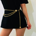 Multi Layer Waist Chain Belt for Women Hip Hop Body Jewelry Gold Silver