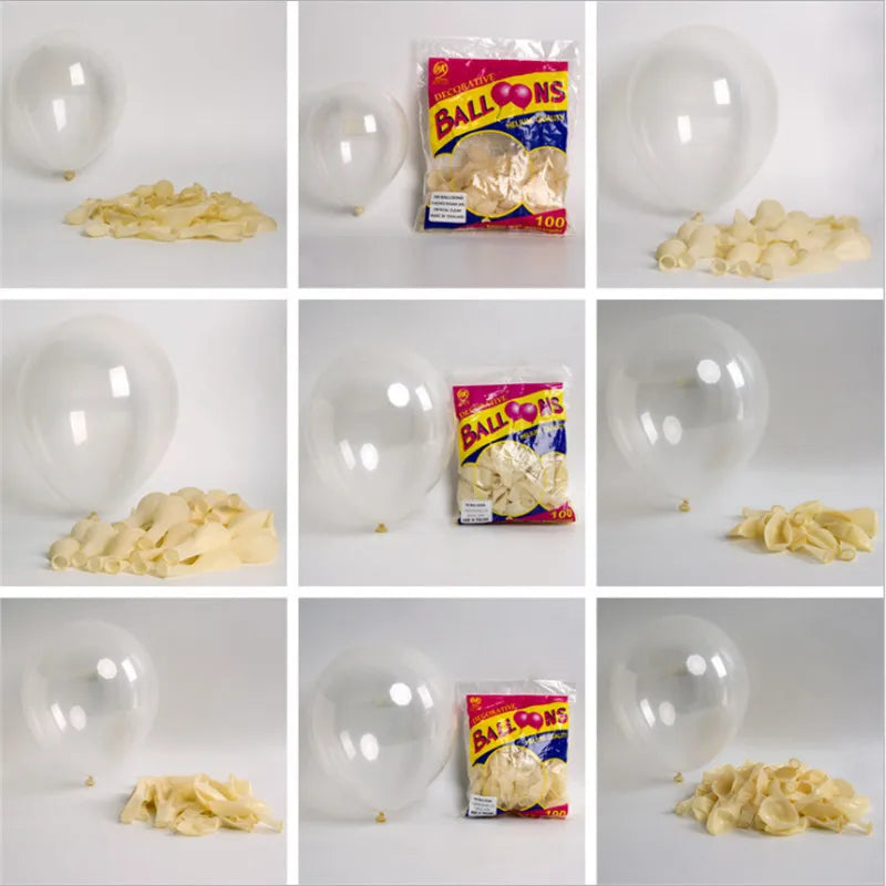 Transparent Latex Balloons for Birthday Party Baby Shower Wedding Decorations - 5/10/12 Inch