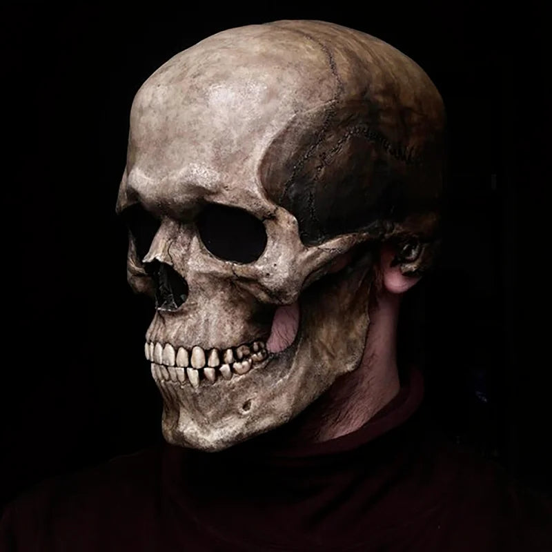 Movable Jaw Skull Mask Halloween Horror Mask for Cosplay Party Decoration