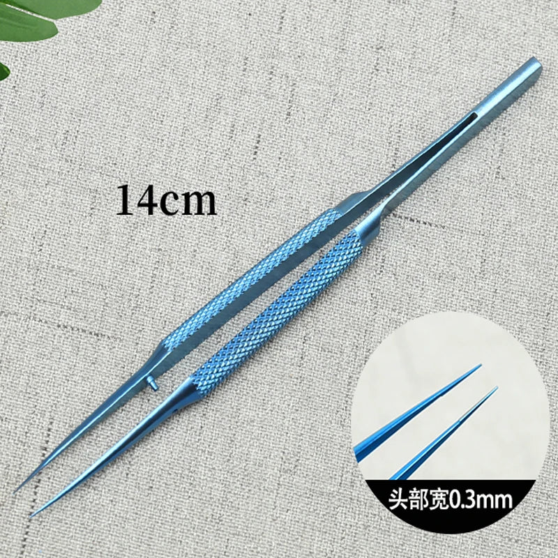 Titanium Microsurgical Instruments Kit with Scissors Needle Holders Forceps - 14cm