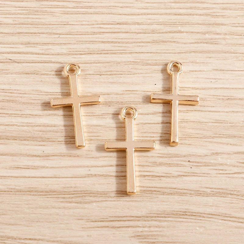 80pcs Small Cross Charms Pendants for Jewelry Making DIY Earrings & Necklaces