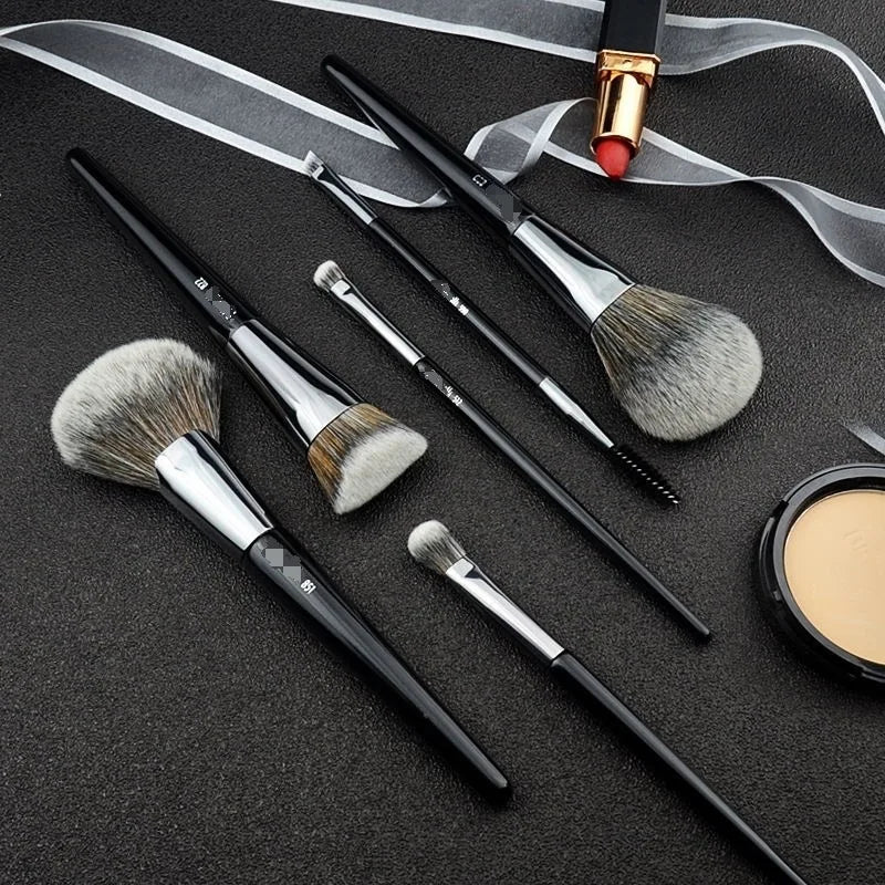 Angled Makeup Brush for Foundation & Face Contouring - Multiple Handle Colors