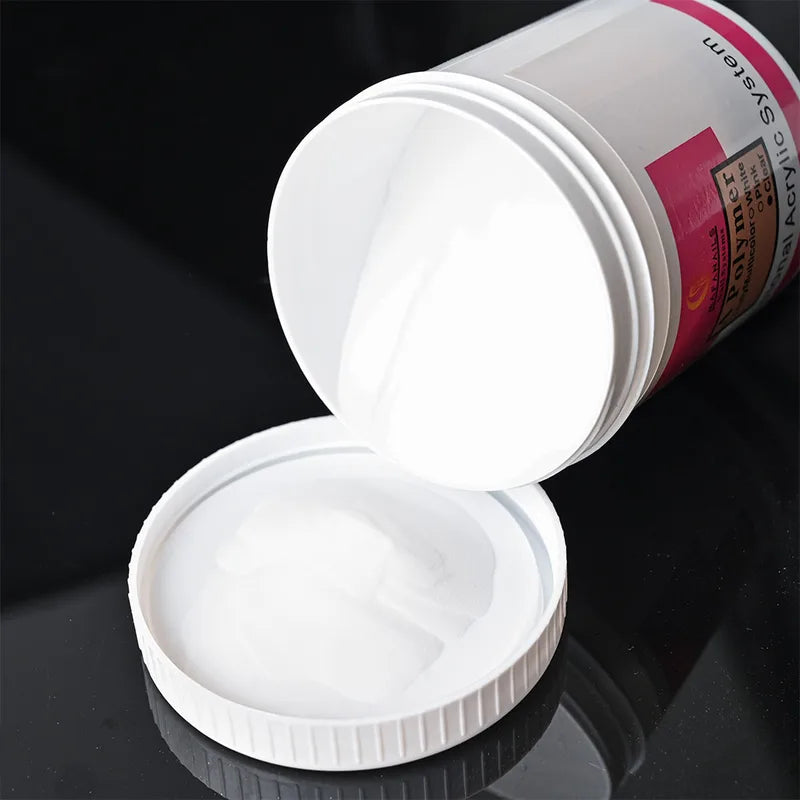 Acrylic Powder Nail Art Dust Set - Long-Lasting Crystal, Pink, White & Clear