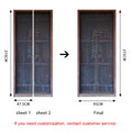 Chinese Wooden Door Wall Stickers - DIY Mural Peel & Stick Wallpaper for Home Decor