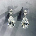 Elegant Crystal Teardrop Dangle Earrings for Women Wedding Jewelry