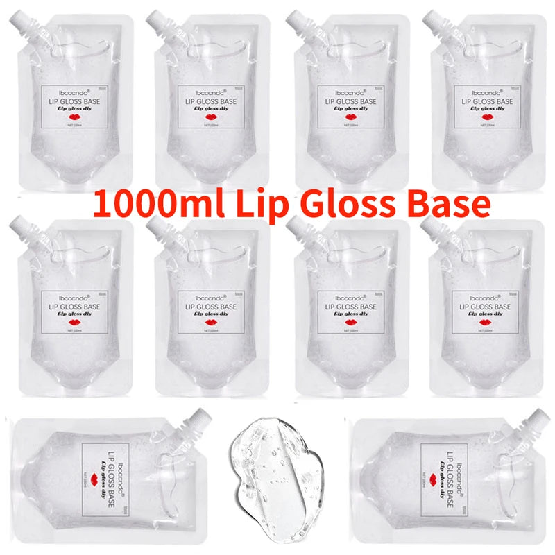 1000ml DIY Clear Lip Gloss Base Oil Non-Stick Moisturizing Lipstick Gel for Handmade Lip Makeup