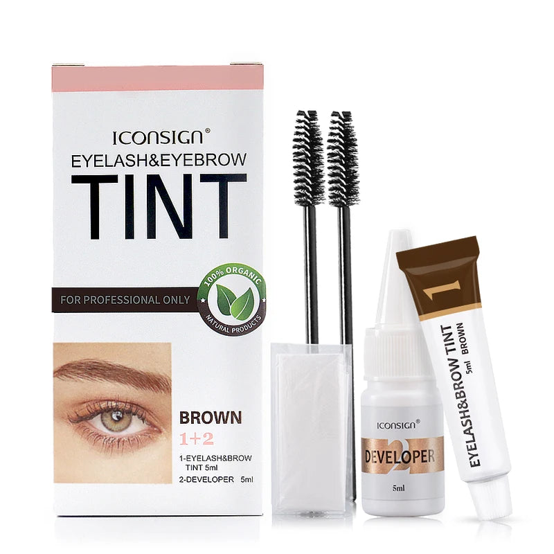 Eyebrow and Eyelash Tint Kit - Long-Lasting Brow & Lash Dye Set