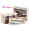 False Eyelash Extension Lashes Set - Multiple Lengths & Colors, Natural & Light 0.1mm Thickness