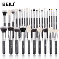 Professional Makeup Brush Set with Natural Goat & Synthetic Hair - 30 Pieces