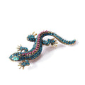 Vintage Lizard Rhinestone Brooch Pin for Women - Geckos Jewelry Accessory
