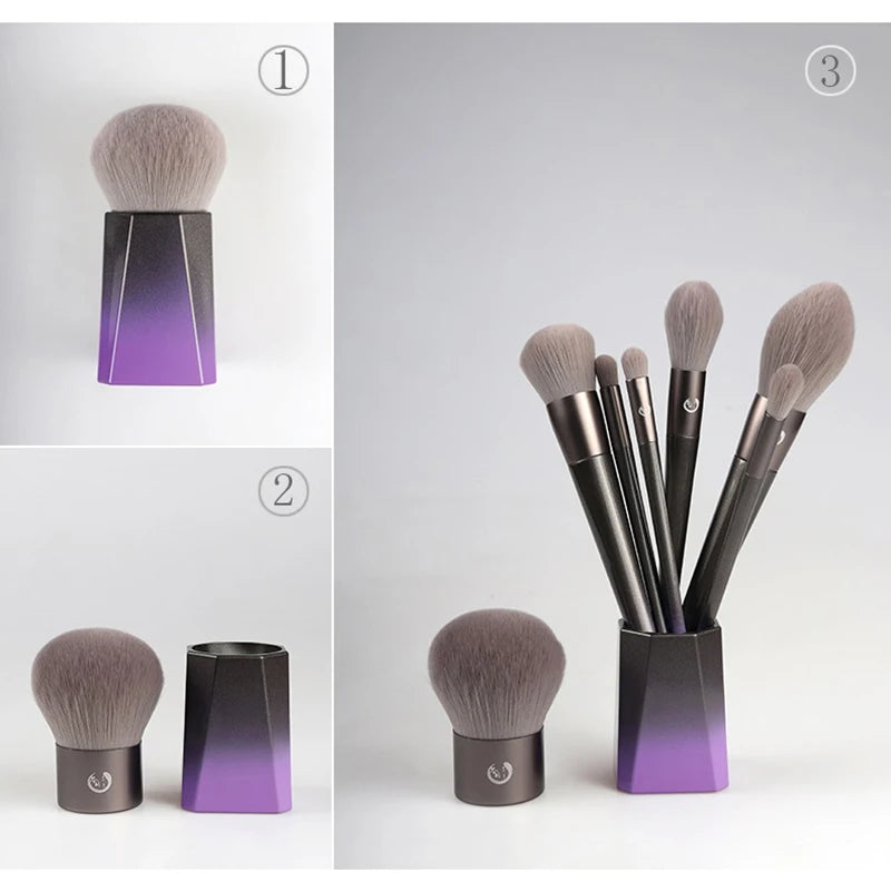 Makeup Brush Set with Face Powder, Eye Shadow, Blush & Highlighter Brushes